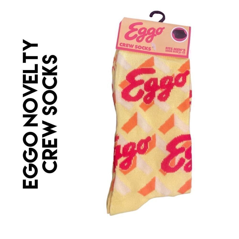 Eggo Waffle Adult Size Fun Novelty Socks NWT